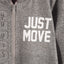 LS Just Move Embossed Melange Grey Zipper Hoodie 8446