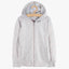 LS Game Over Sleeves Light Grey Zipper Hoodie 8449