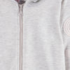 LS Game Over Sleeves Light Grey Zipper Hoodie 8449