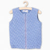51015 Quilted Squares Denim Blue Zipper 8450