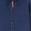 M&M Quilted Mock Neck Navy Blue Zipper 14529