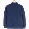 M&M Quilted Mock Neck Navy Blue Zipper 14529