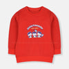 B.X Loving Friendship Happy About Penguin Print Red Sweatshirt 8476