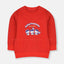 B.X Loving Friendship Happy About Penguin Print Red Sweatshirt 8476