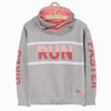 LS Run Print Grey Hoodie 8480