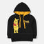 B.X Pooh Bear Print Yellow Cord Black Zipper Hoodie 8484