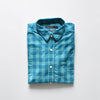 Two Tone Slim Fit Check Cerulean Blue Casual Shirt 8867