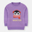 B.X Winter Headphone Penguin Purple Sweatshirt 8493