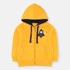 B.X Blast Off Embroidered Rocket Yellow Fleece Zipper Hoodie 8510