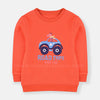 B.X Road Trips Car Print Carrot Red Sweatshirt 8513