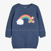 NXT Aplic Rainbow Navy Blue Knitted Sweater 8658