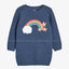 NXT Aplic Rainbow Navy Blue Knitted Sweater 8658