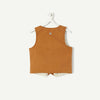 TAO Kids Brown Colorful Sleeveless Waist Coat