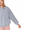 TS Loose Style Plain Grey Light Fleece Sweatshirt 8714