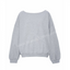 TS Loose Style Plain Grey Light Fleece Sweatshirt 8714