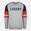 FVR Legend Royal Grey Raglan Sleeves Terry Sweatshirt 8764