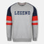 FVR Legend Royal Grey Raglan Sleeves Terry Sweatshirt 8764