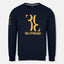 FVR Billionare Embroided Navy Blue Terry Sweatshirt 8767