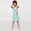 HM Big Unicorn Aqua Blue Sleeveless Frock 8777