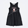 HM Unicorn Team Dull Black Sleeveless Frock 8780