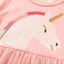 J Meters Unicorn Face Peach Fancy Frock 5058