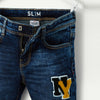 TAO Acid Wash NY Rugby Helmet Patch Denim