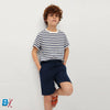 MNG Plain Navy Blue Terry Shorts 8836