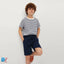 MNG Plain Navy Blue Terry Shorts 8836