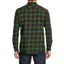 QS Men's Yardbite Buffalo Long Sleeve Green Plaid Shirt