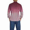 Two Tone Slim Fit Casual Shirt Red