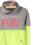 5.10.15 Never Ending Fun Grey with Fluorescent Green High Neck Sweatshirt 664