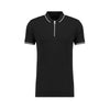 TS Mens Black Short Sleeve Zip Placket Polo