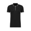 TS Mens Black Short Sleeve Zip Placket Polo