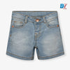 B.X Copper Button Light Blue Denim Shorts 9305