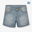 B.X Copper Button Light Blue Denim Shorts 9305