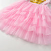 VKT Crown Princess Pink Stripes Net Fancy Frock 8728