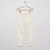 KB Eco Plain White Denim With Zebra Cord 9481