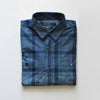Two Tone Check White and Navy Blue Slim Fit Casual Shirt 8884