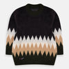 BB Fluffy Zigzag Black Sweater 8009