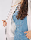 FF Warm complete inside sherpa cream Beige zipper hoodie 10591