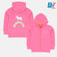 B.X Unicorn Are Real Pink Zipper Hoodie 8231