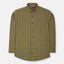 GV Line Check Khaki Green Button Down Casual Shirt 9846