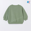 SFR Glitter Heart Down Shoulder Apple Green Short Fleece Sweatshirt 9931