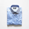 W-Coll Finest Cotton Moon Shade Blue Formal Shirt