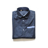 MV Navy Blue Club Collar Single Pocket Casual Shirt