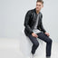 P&B Black Leather Bomber Jacket Original