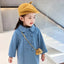 YCMY Front 6 Buttons Side Pocket Cadet Blue Coat 10540
