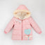 XY Heart Lolly Pocket T Pink Puffer Jacket 7973