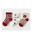 CRM Red & White Bear 3 Piece Socks Set 9266