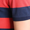 GAP Rugby Orange And Blue Stripe Pique Basic Polo Shirt (Label Removed)